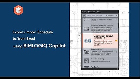 Export & Import Revit Schedules to Excel
