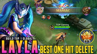 ONE HIT DELETE!! Layla New Gold Lane Build, Almost SAVAGE!! - Build Top Global Layla 2024 ~ MLBB