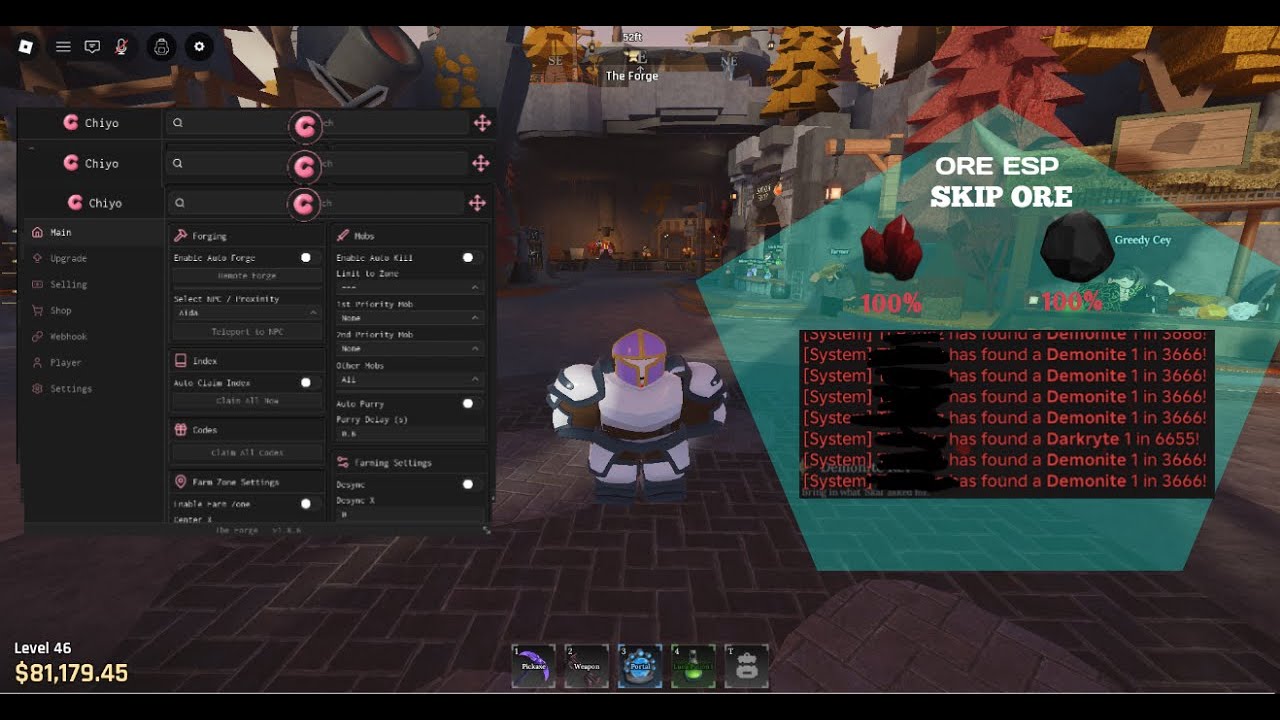 THE FORCE SCRIPT ROBLOX 2025 AUTO FARM, AUTO FORGE, ORE SKIP, ORE ESP ...