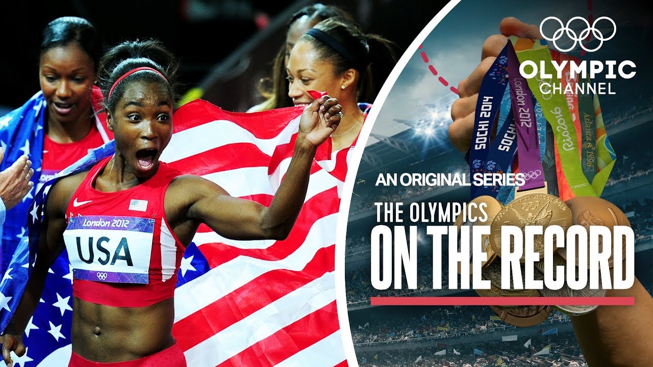 USA breaks 4x100M Womens Records In London 2012  The Olympics On The Record