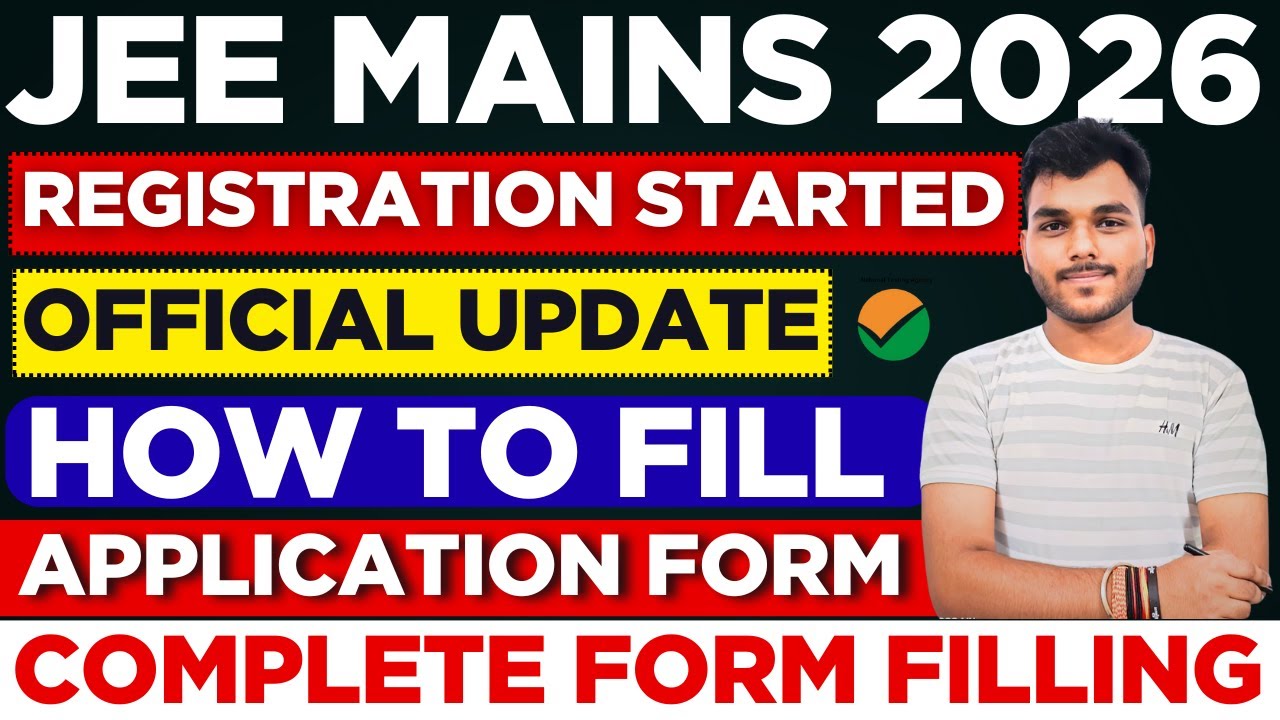 How To Fill JEE Mains Application Form 2026 | How to Register For Jee ...