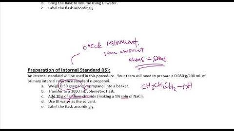 Forensic Chemistry:  BAC Lab Instructions & Sample Preparation CTC 210 Lab Video BAC Part 3