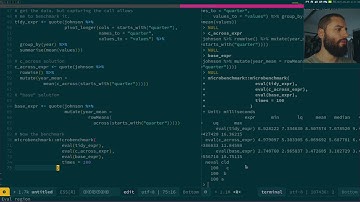 Benchmarking expressions using {microbenchark}