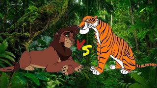 картинка: Шерхан 🐯 VS Кову 🦁. Shere Khan 🐯 VS Kovu 🦁. 