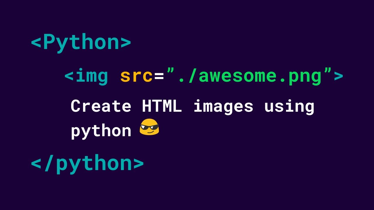 Create Html Image Elements Using Using Python