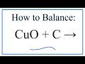Balancing Chemical Equations
