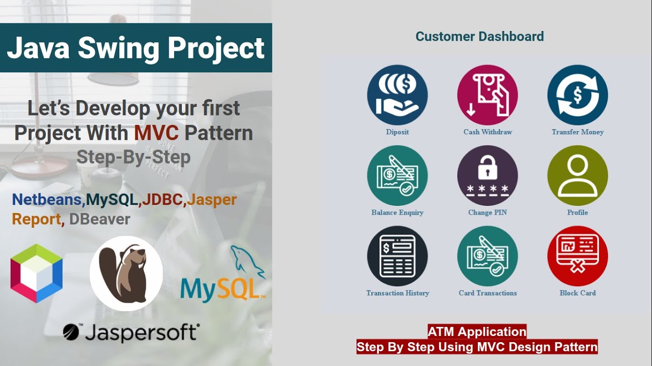 Java Swing Project Step-By-Step | ATM Management Using Java Swing Part ...