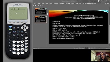 How to construct Box Plot and a 5 - number summary using TI 84