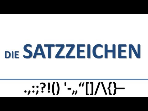 Deutsch: die Satzzeichen/punctuation marks in German