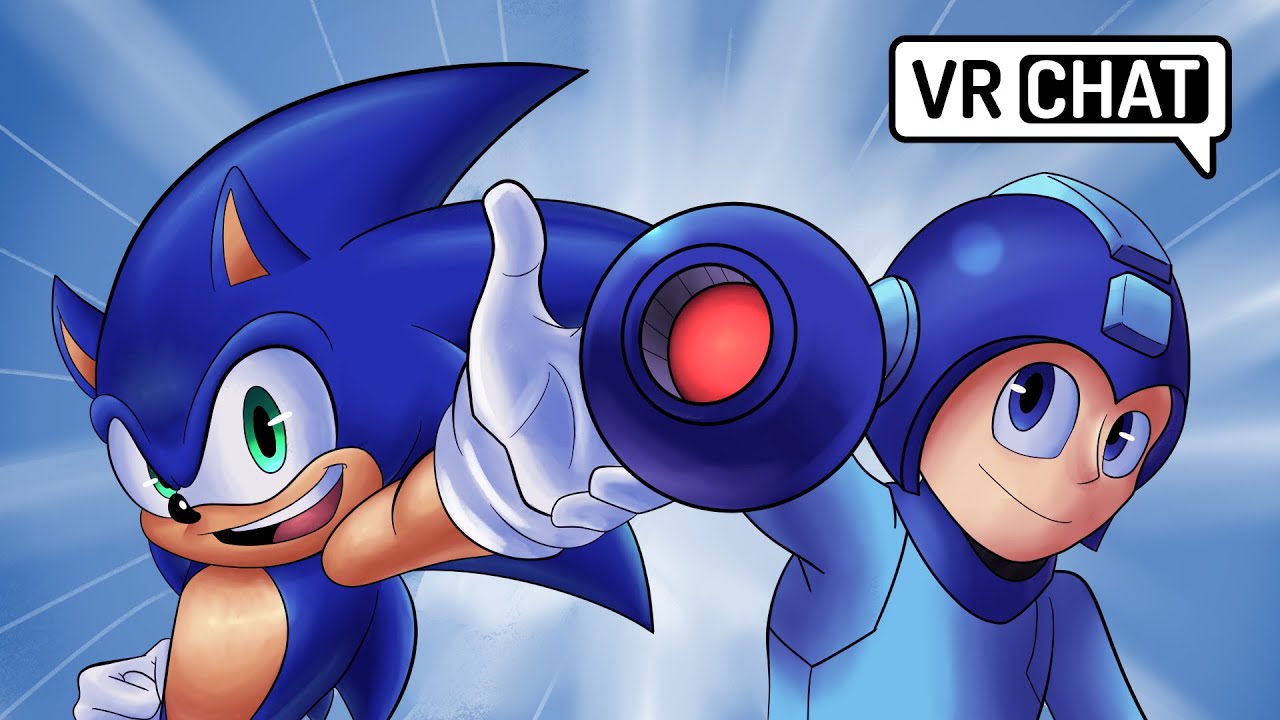 SONIC MEETS MEGA MAN IN VR CHAT 