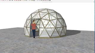 How to draw geometric structures in sketchup