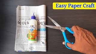 Newspaper home decoration craft idea , Amazing and beautiful pen stand , waste to best craft