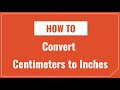 センチメートルをインチに、インチをセンチメートルに変換する方法