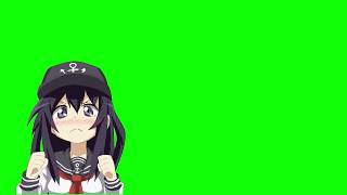 ✔️GREEN SCREEN EFFECTS: Anime Girl - Akatsuki class