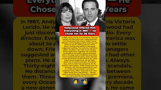 Hollywood Offered Him Everything in 1987 — He Chose Her for 38 Years #AndyGarcia #love #loyalty