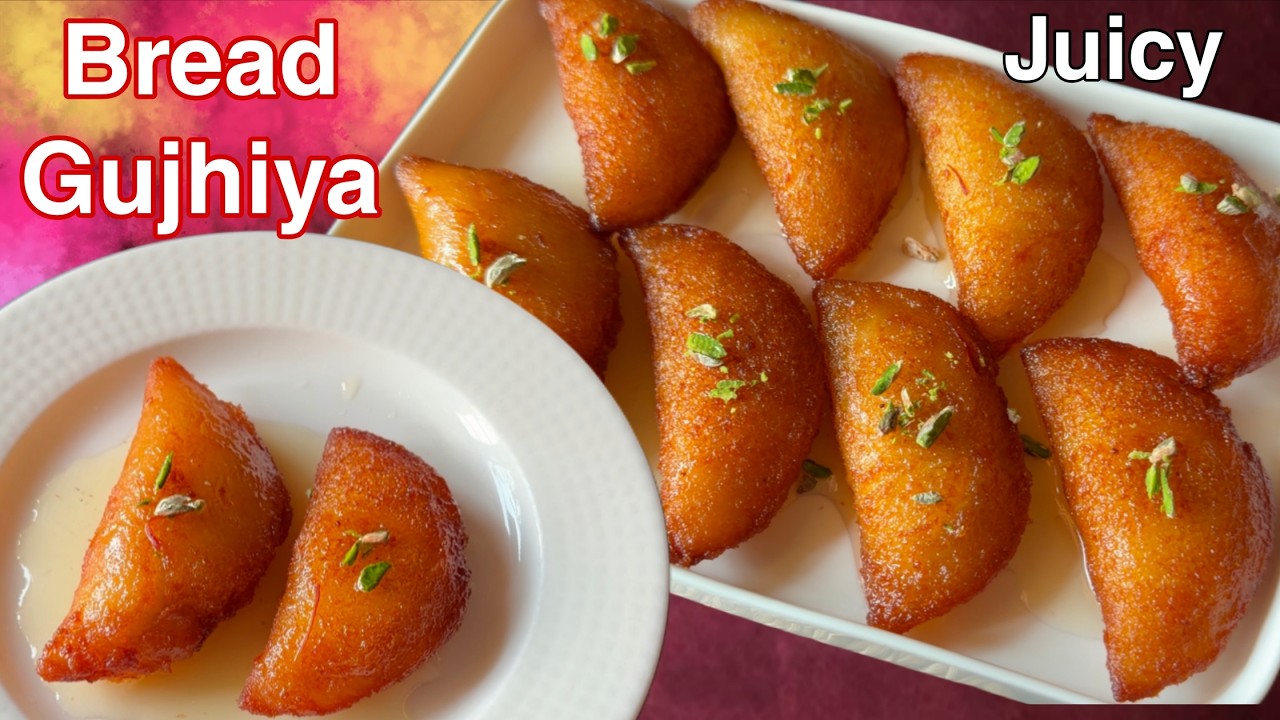 Crispy Juicy Bread Gujhiya | Easy Sweet Recipe | Holi And Ramadan Special | Dessert Recipe