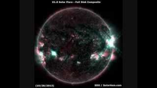 X1.0 Solar Flare and Coronal Mass Ejection (10/28/2013)