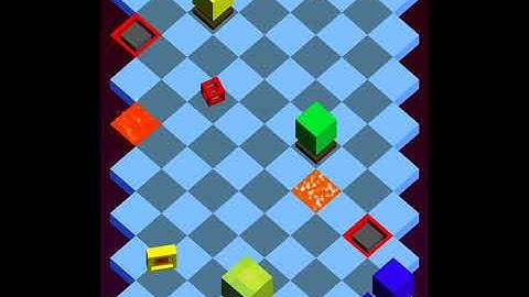 Passing on a chess board with the cube player