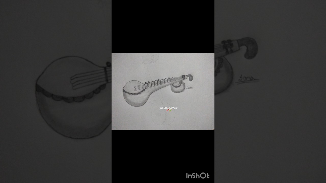 How to draw VEENA🪕.