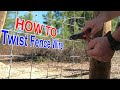 HOW TO WRAP WIRE FENCE - Woven wire field fence install