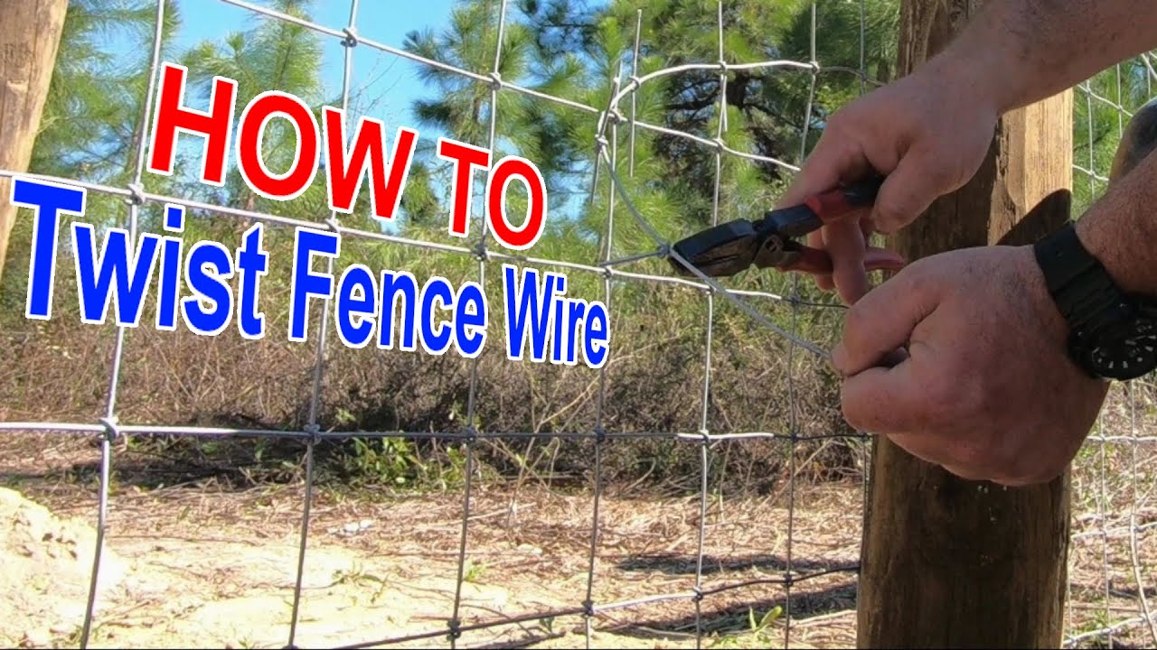 HOW TO WRAP WIRE FENCE - Woven wire field fence install 
