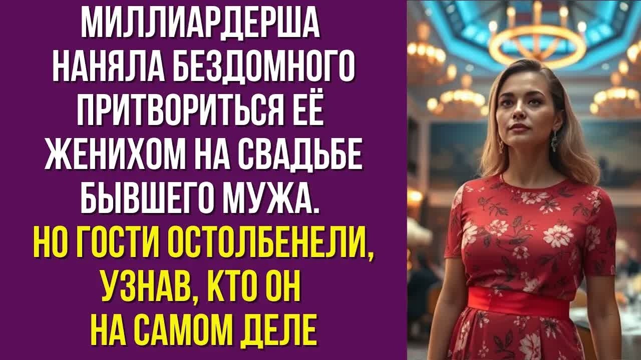 Миллиардерша наняла бездомного притвориться её женихом на свадьбе бывшего мужа. Но гости остолбенели