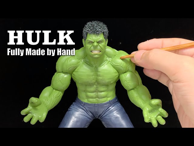 HULK handmade from polymer clay, the full sculpturing process【Clay Artisan JAY】 class=