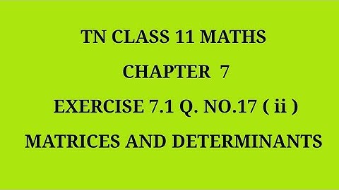 TN 11 maths chapter 7 exercise 7.1 question number 17 (ii)