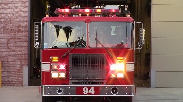 LAFD Light Force 94 & Engine 94 Responding