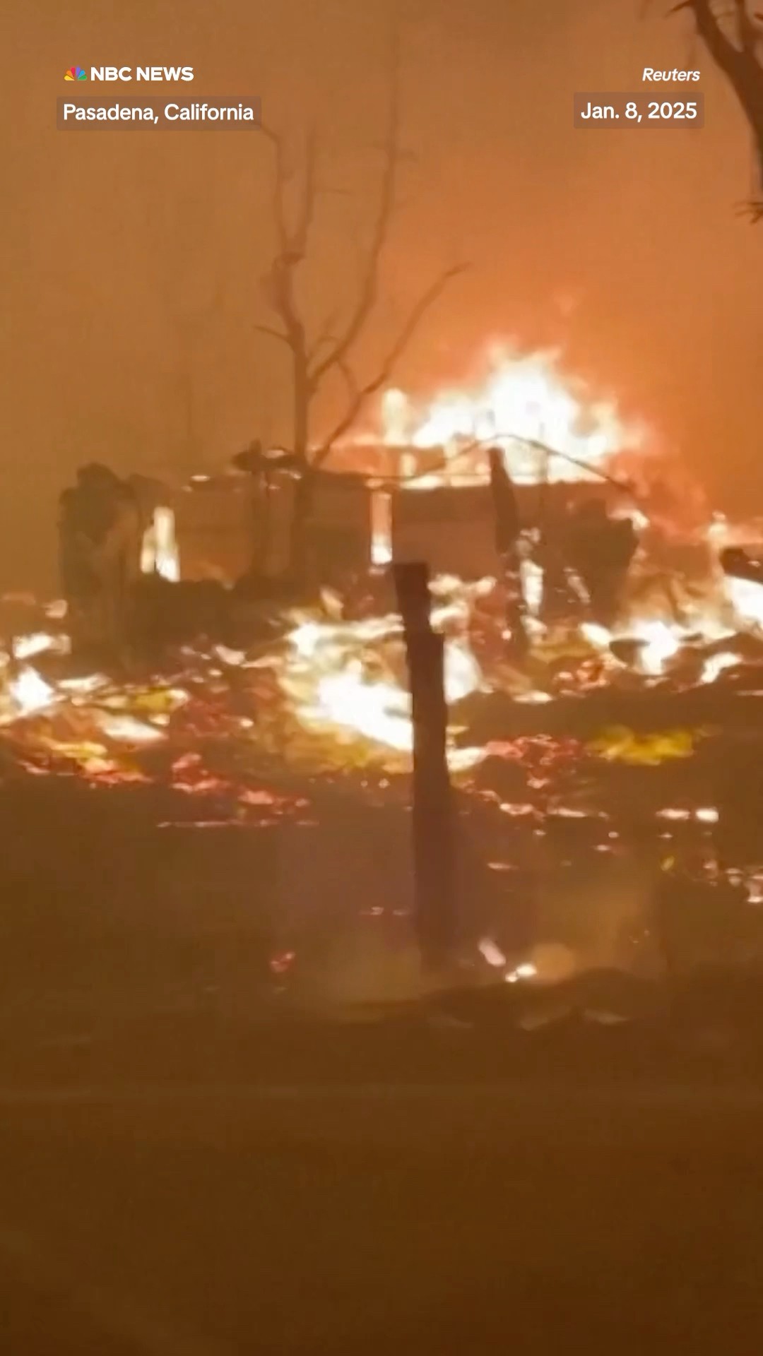 The Eaton Fire started in the foothills above Pasadena, Calif., wiping homes off an entire street.