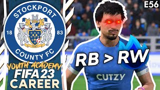 DEFENDER'S CRAZY POSITION CHANGE! | FIFA 23 YOUTH ACADEMY CAREER MODE | STOCKPORT (EP 56)