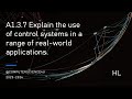 IB Computer Science Lesson 23 - A 1-3-7 Use of Control Systems