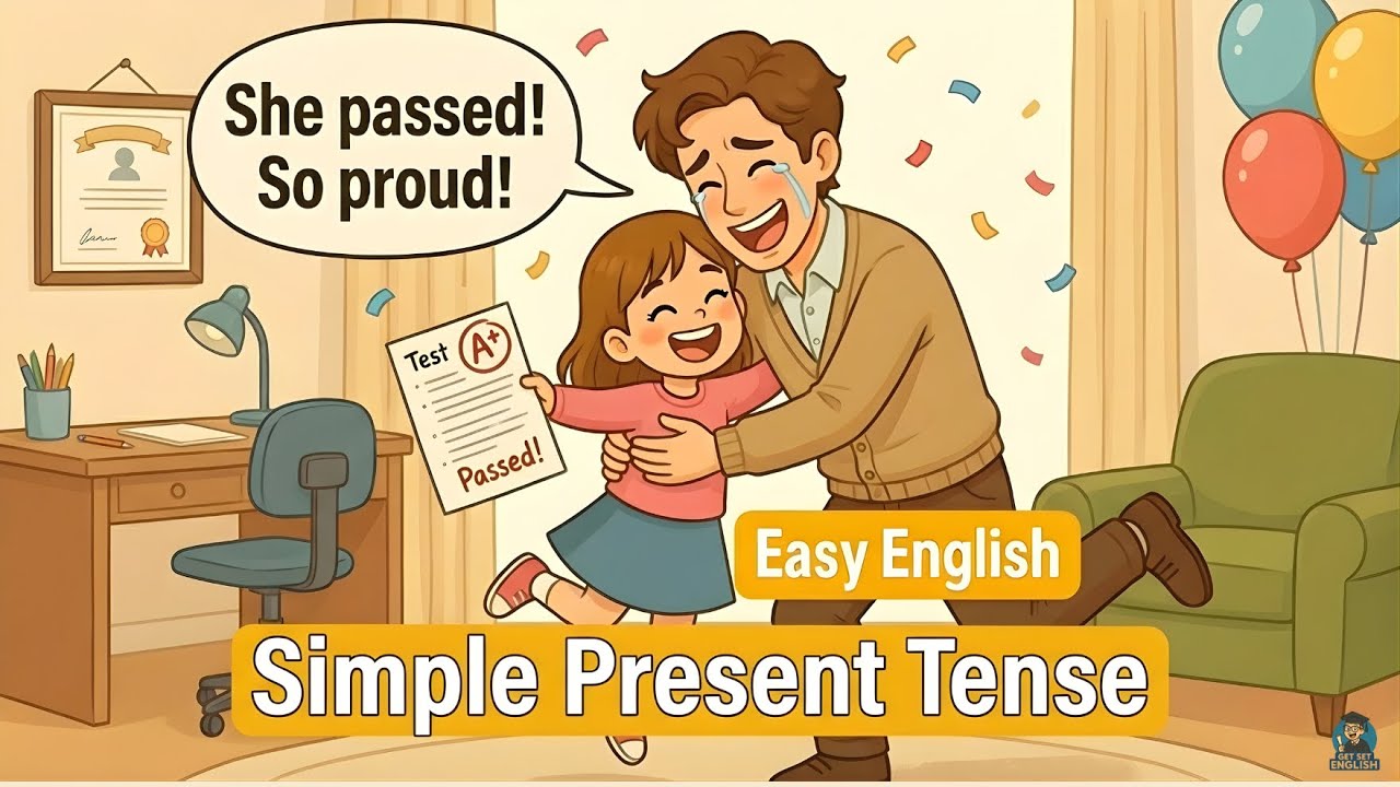 ESL English Lesson on Simple Present Tense for Beginners | Easy English Practice in American Accent