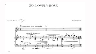 Roger Quilter Go, Lovely Rose From Five Elizabethan Songs, Op. 12 Synch A Score