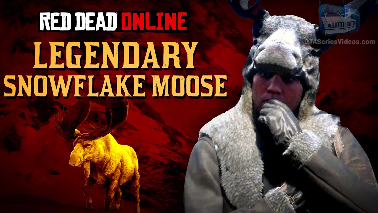 Red Dead Online - Legendary Snowflake Moose Location [Animal Field ...