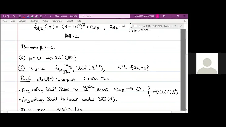 Zakhar Kabluchko: Random Polytopes, Lecture I