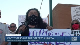 Protesters pushing for change within the police department.