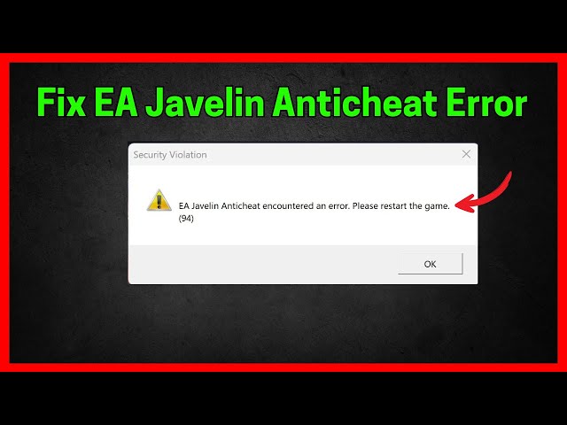 Fix EA Javelin Anticheat encountered an error - YouTube