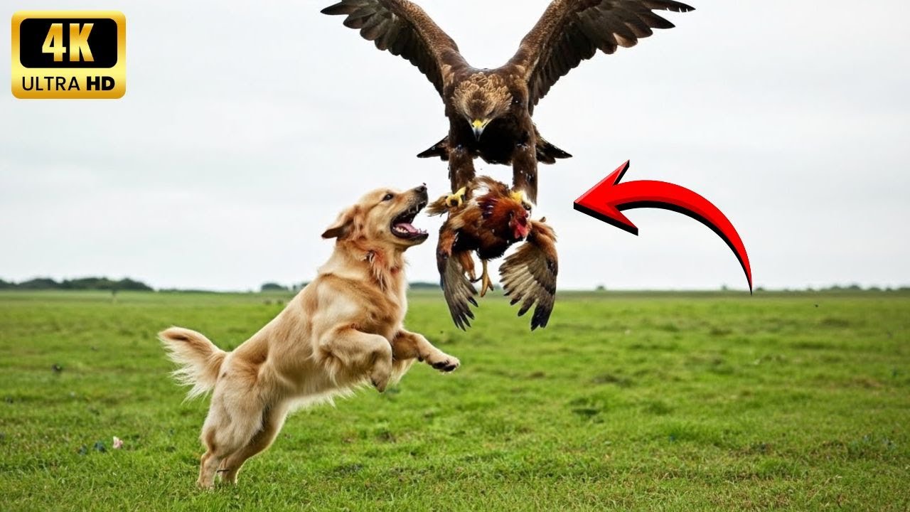 Dog Cub Pleaded to Save a Mother Hen from an Eagle 💔 | The Ending Is Unbelievable
