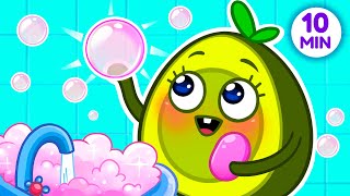 🤗💦 Wash Your Hands Song 🧼🛁 + More Healthy Habits Songs & Nursery Rhymes for Kids by VocaVoca
