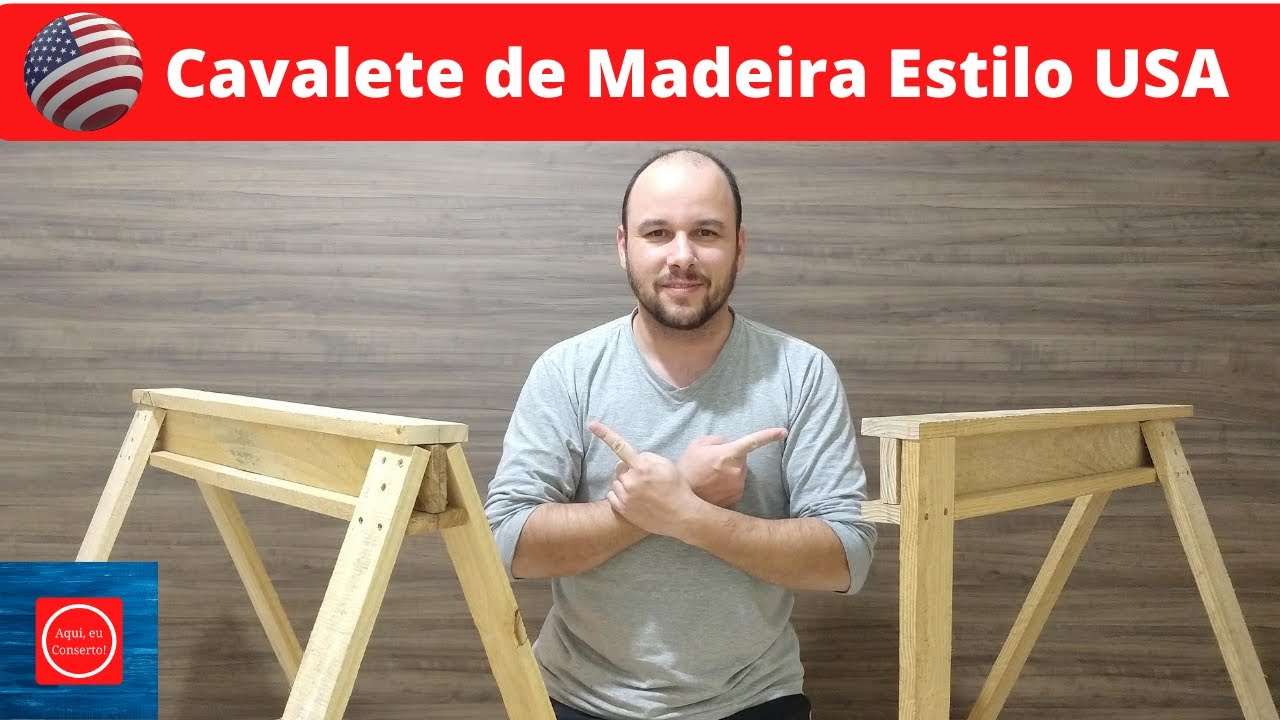 Cavalete de Madeira Estilo USA | American Sawhorse