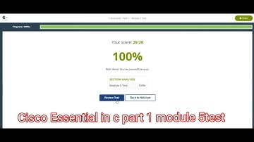 cisco programming essentials in c module 5 test answers|| C Essential part 1 module 5 test @Cisco