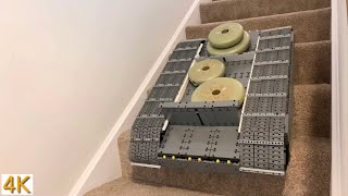 Huge Lego Technic Stair Climber Transporter carrying weights up the stairs! 4K