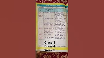 Kaksha 3 ki shikshak diary#kaksha3#class3  saptah 3 divas 4