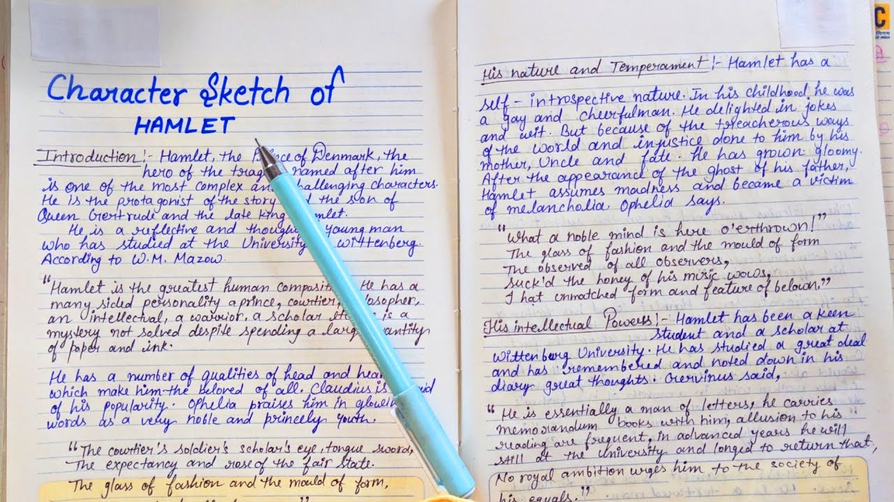 Character Sketch Of Hamlet How To Write A Character Sketch For B A Character Sketch Of Hamlet How To Write A Character Sketch For B A