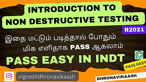 Pass easy in INDT | R21 | Introduction to Non Destructive Testing | OML351 | AU | Dhronavikaash