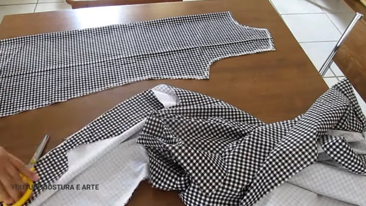 VESTIDO TRICOLINE SOLTINHO (corte) | COSTURA E ARTE