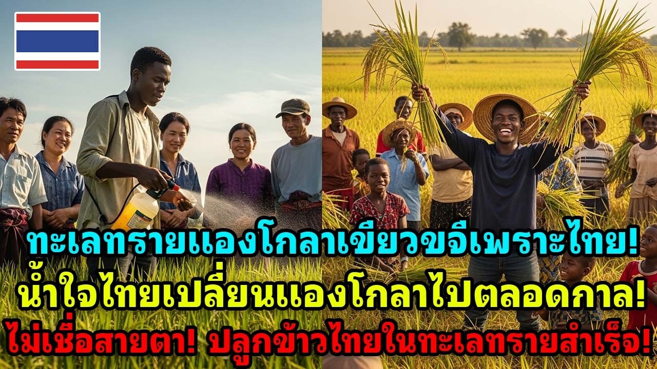 น้ำใจไทยสุดยิ่งใหญ่! เปลี่ยนทะเลทรายแองโกลาเป็นทุ่งนาเขียว ชาวแองโกลาร้องไห้ดีใจกับลุงชาวนาไทย