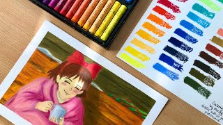 Kiki’s Delivery Service 🧹 painting timelapse with Mungyo gallery soft oil pastels screenshot 5