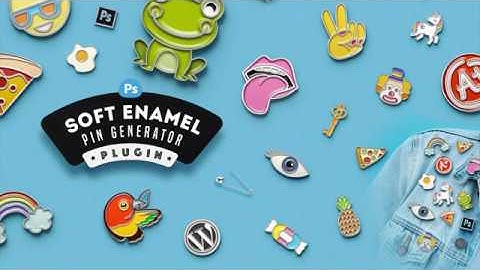 Soft Enamel Pin Generator Photoshop Plugin